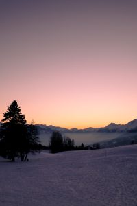 Crans montana sunset